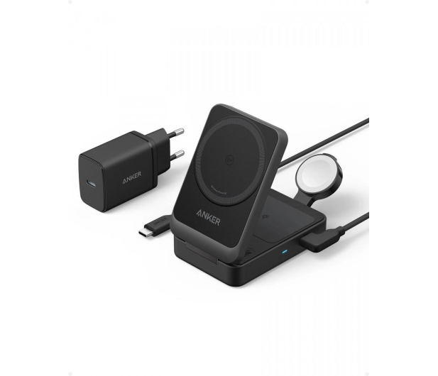 Anker MagGo Wireless Charging Station Qi 2.0 15W 3-in-1 czarna - 1274254 - zdjęcie